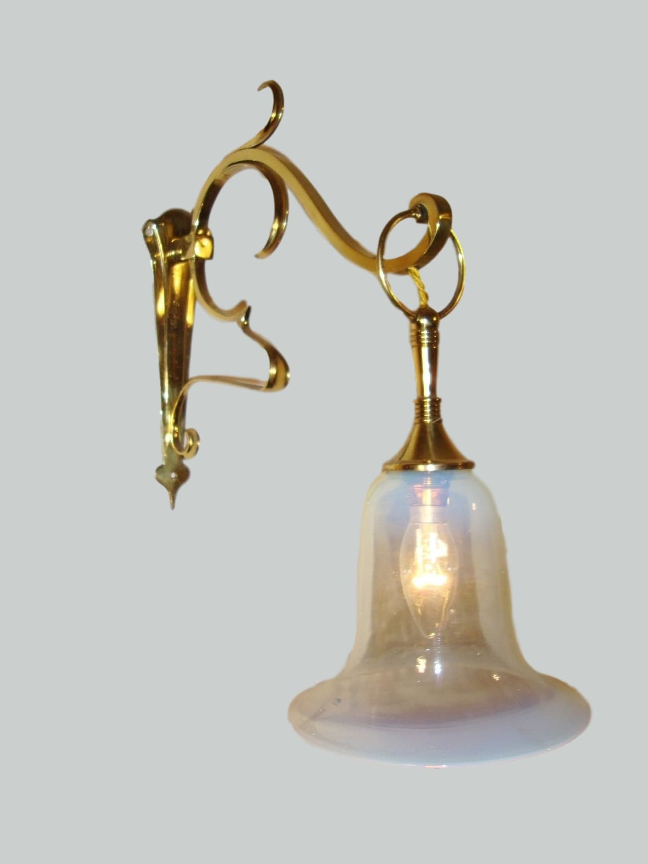 The General Electric Company (G.E.C) | 2 Art Nouveau Brass Wall Lights | England Early c.20th | SOLD