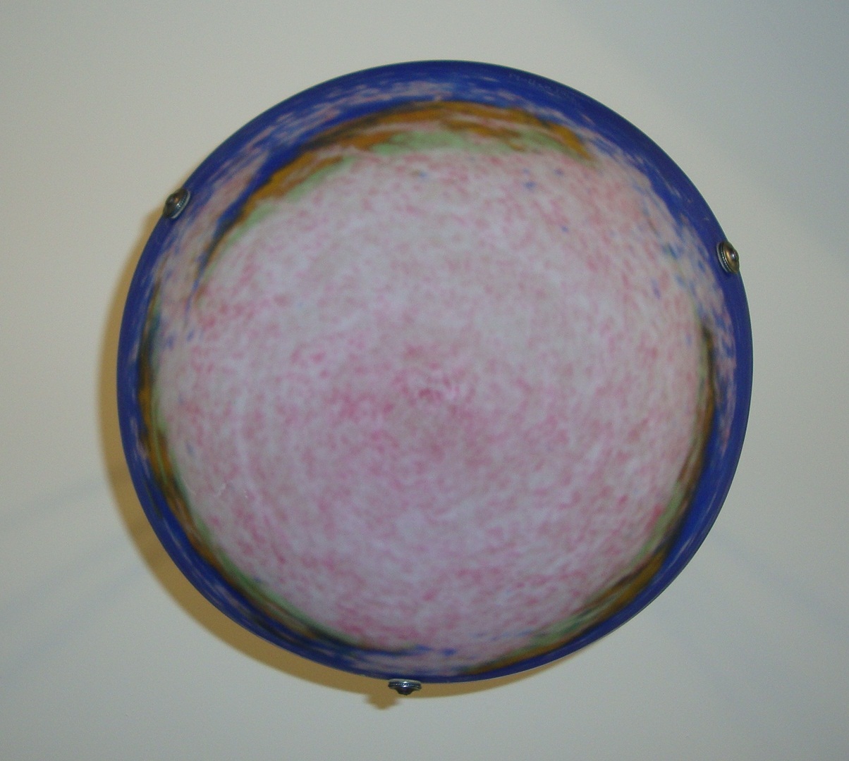 Muller Frères, Luneville | Blue-Pink Pate-de-verre Plafonnier | France c.1925 | SOLD - Image 4