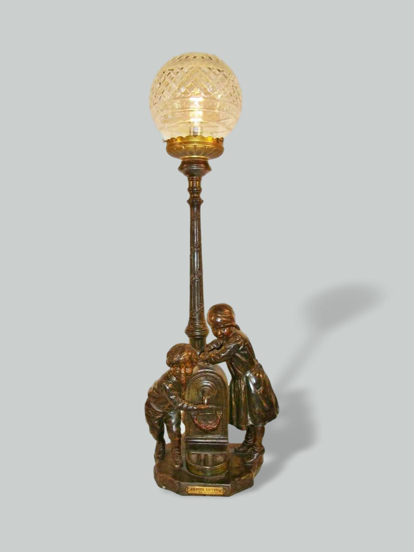 "Petits Lutins" par A.J Scotte | Bronzed-Spelter Figural Group | France c.1905