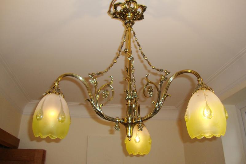 Fonderies de Bronze, Nanterre & Lyon | Neo-Classical Brass Gasolier | France Early c.1910 | SOLD - Image 3