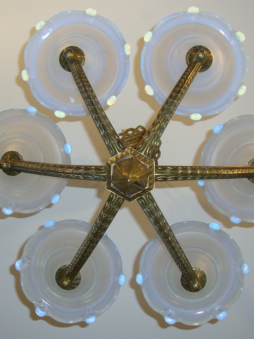 Pierre Gilles & Ezan | Bronze Art Deco Chandelier | France c.1930 - Image 4