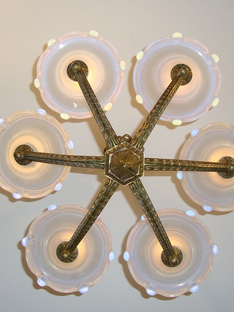 Pierre Gilles & Ezan | Bronze Art Deco Chandelier | France c.1930 - Image 5