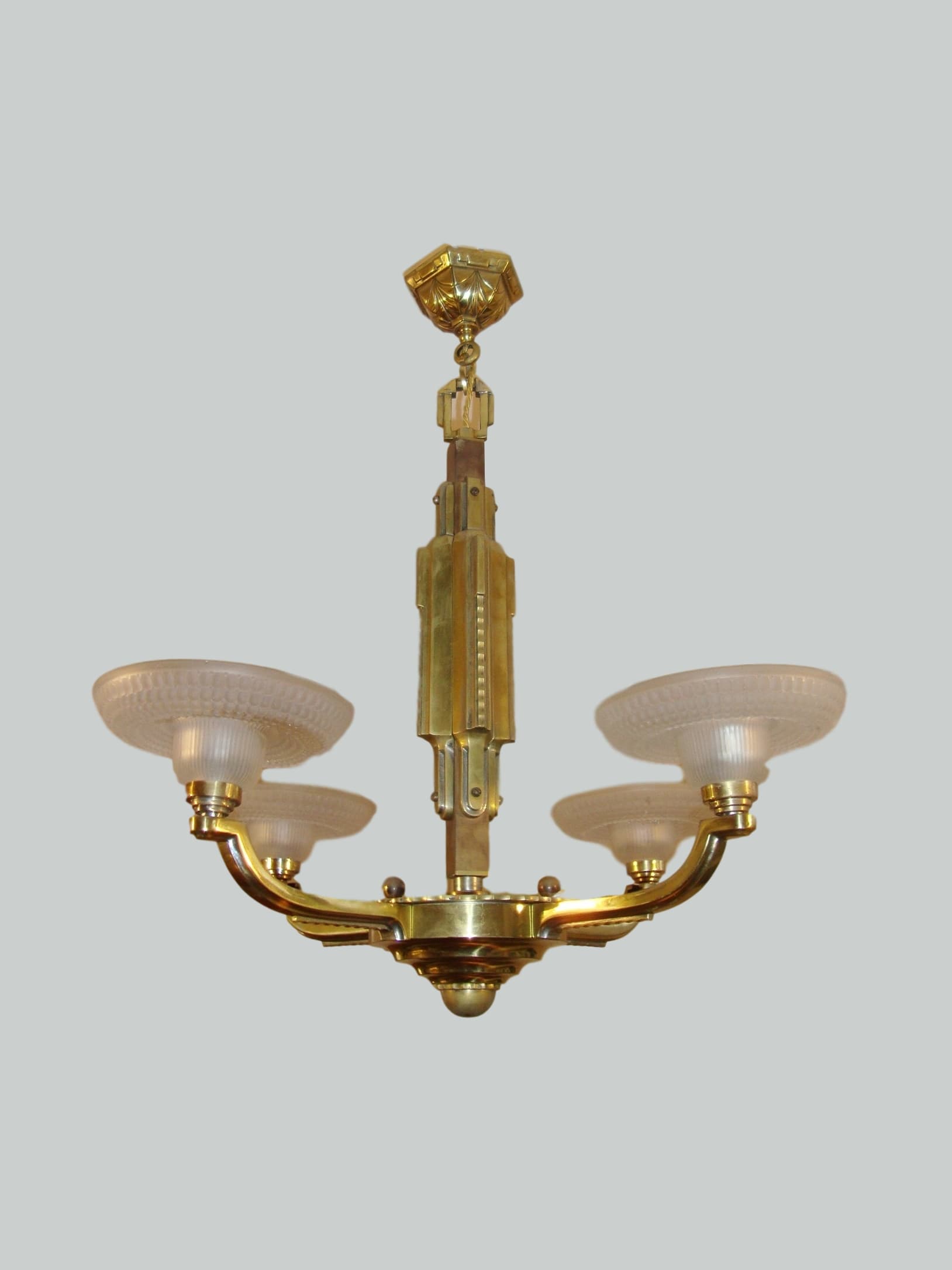 Unsigned | Bronze Art Deco Ceiling Light | France c1935 | SOLD