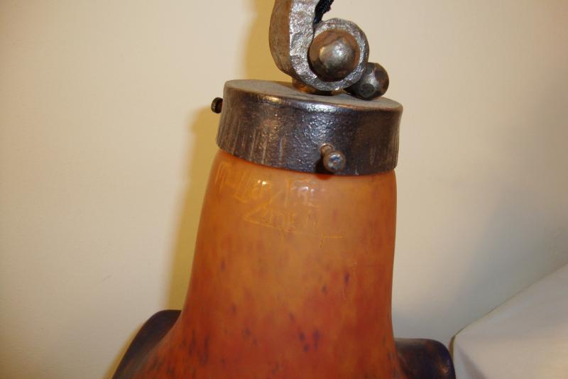 Marcel Vasseur & Muller Frères | Wrought Iron & Marble Base Piano Lamp - Image 5