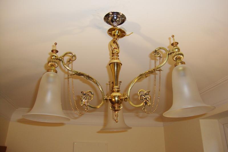 J & W.B.Smith Ltd, London & Glasgow | Neo-Classical Brass Ceiling Light | England c.1925 | SOLD - Image 2