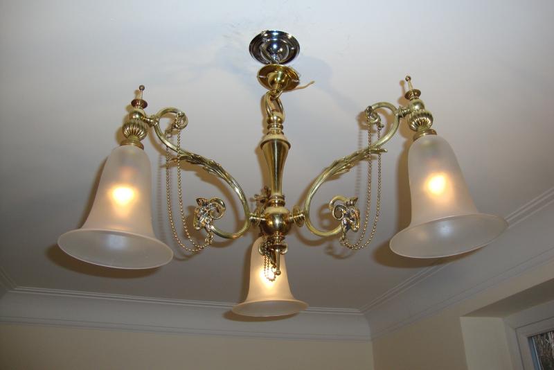 J & W.B.Smith Ltd, London & Glasgow | Neo-Classical Brass Ceiling Light | England c.1925 | SOLD - Image 3