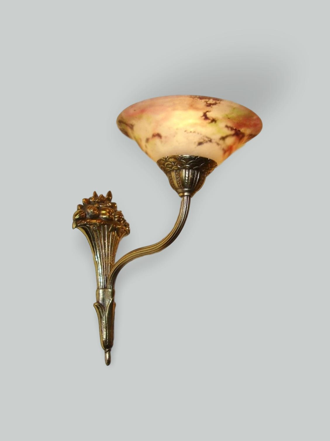 Muller Frères, Luneville | 2 Guilded-Brass Wall Lights | France c.1930 | SOLD