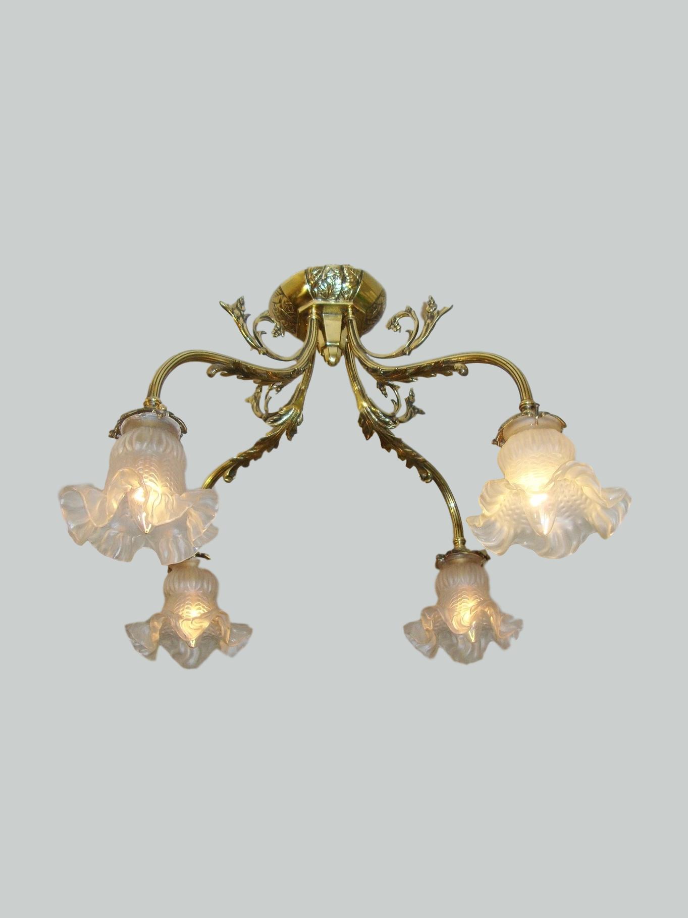 Four-branch Neo-Classical Ceiling Light | France early c.20th | SOLD