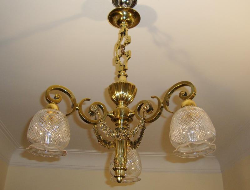 J & W.B.Smith Ltd, London & Glasgow | Neo-Classical Cast Brass Ceiling Light | England c.1925 | SOLD - Image 2