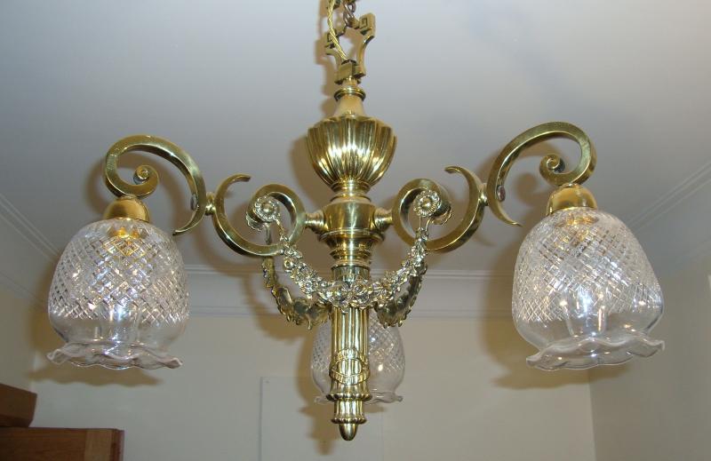 J & W.B.Smith Ltd, London & Glasgow | Neo-Classical Cast Brass Ceiling Light | England c.1925 | SOLD - Image 4