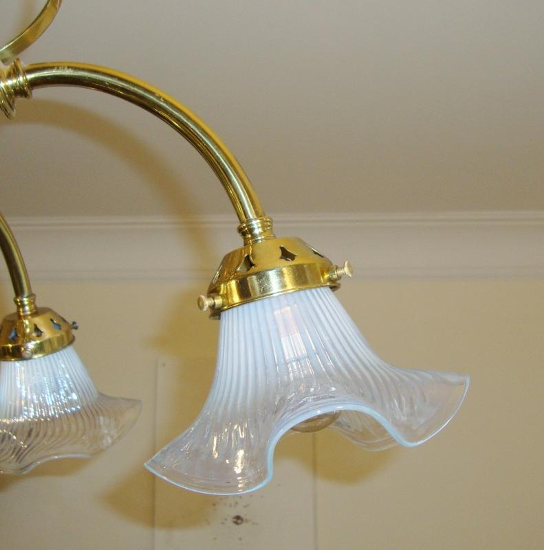 The General Electric Company (G.E.C) | Brass 5-Branch Chandelier | England c.1905 | SOLD - Image 5