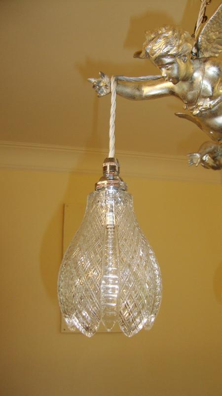 Unsigned | 3-Arm Cherub Hanging lamp, circa 1910-30 | SOLD - Image 5