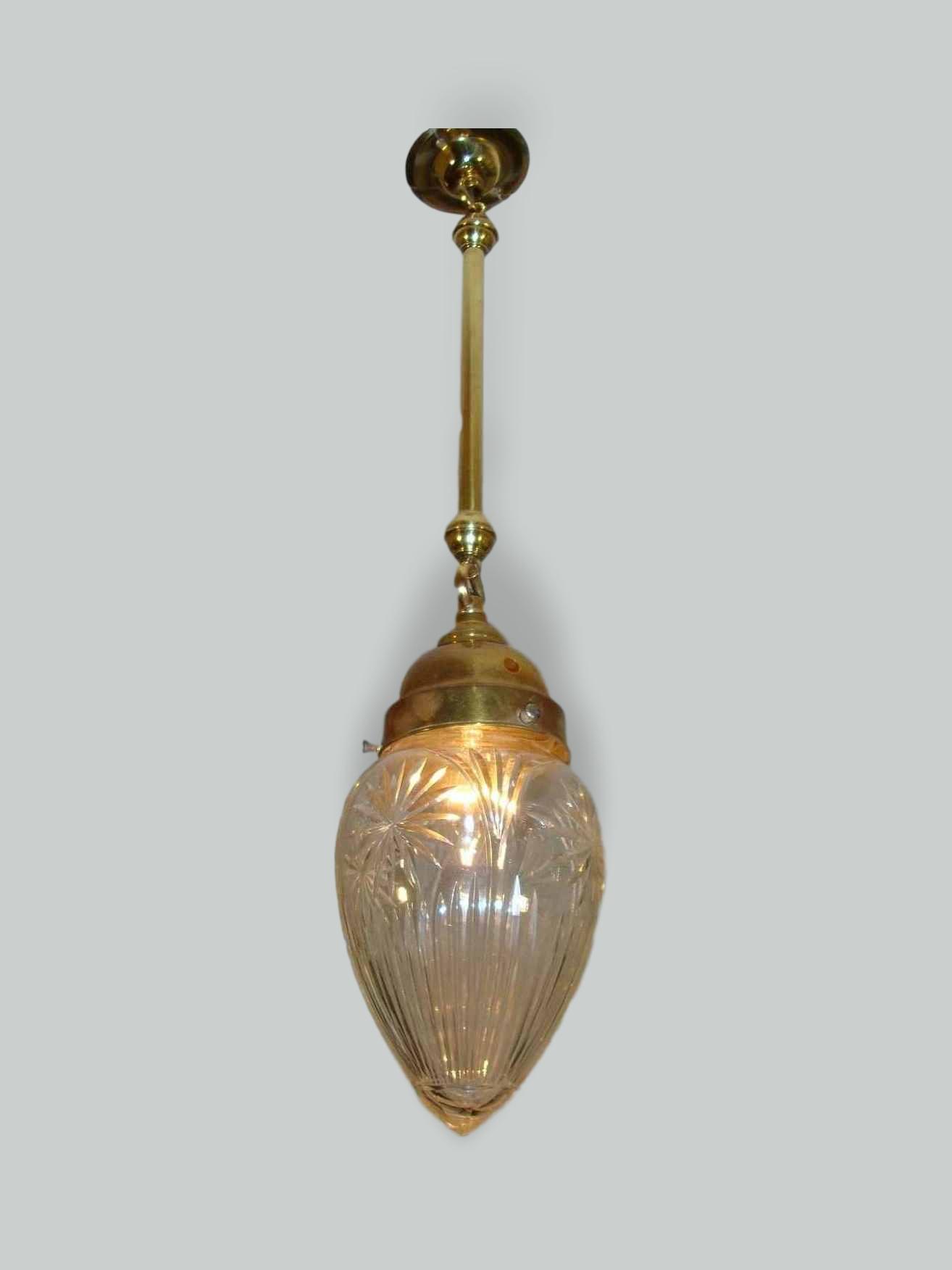 Unsigned | Cut-Glass "Pineapple" Pendant | England c.1910 | SOLD