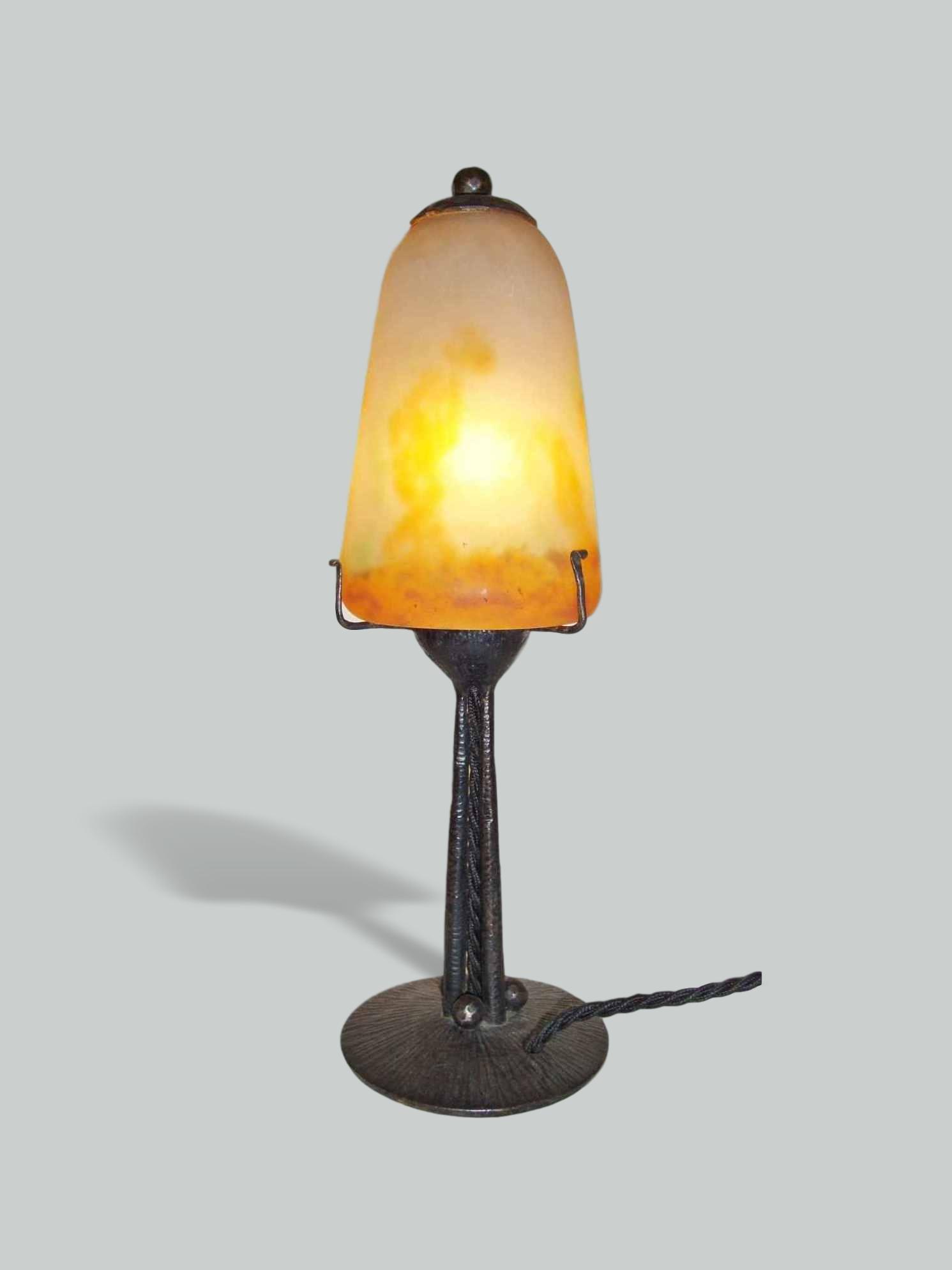 Marcel Vasseur & Muller Frères | Petite Pate-de-verre Night-Light | France c.1925 | SOLD