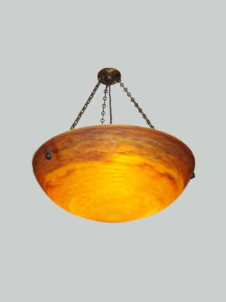 Muller Frères, Luneville | 2 Large Pate-de-verre Plafonniers | SOLD