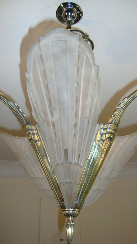 Etablissement Jean Gauthier (E.J.G) | Stylish Art Deco Ceiling Light | France c.1925 - Image 4