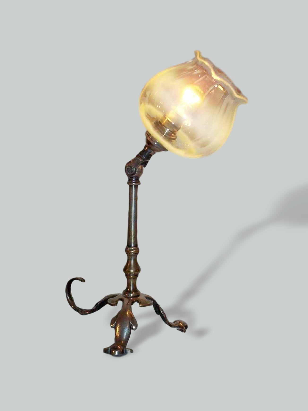 Unsigned | Arts & Crafts Silver-plated Multi-utility Lamp | England c.1905 | SOLD