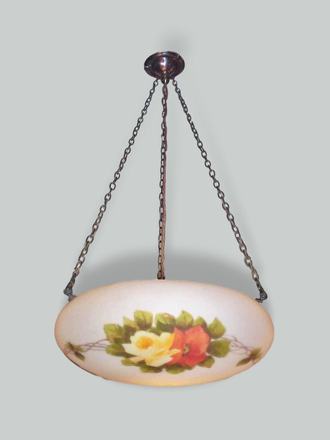 Unsigned | Opaline Glass Plafonnier | England c.1930-40 | SOLD
