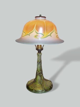 Quezal | Art Nouveau Verdigrised-Bronze Table Lamp | U.S.A c.1910 | SOLD