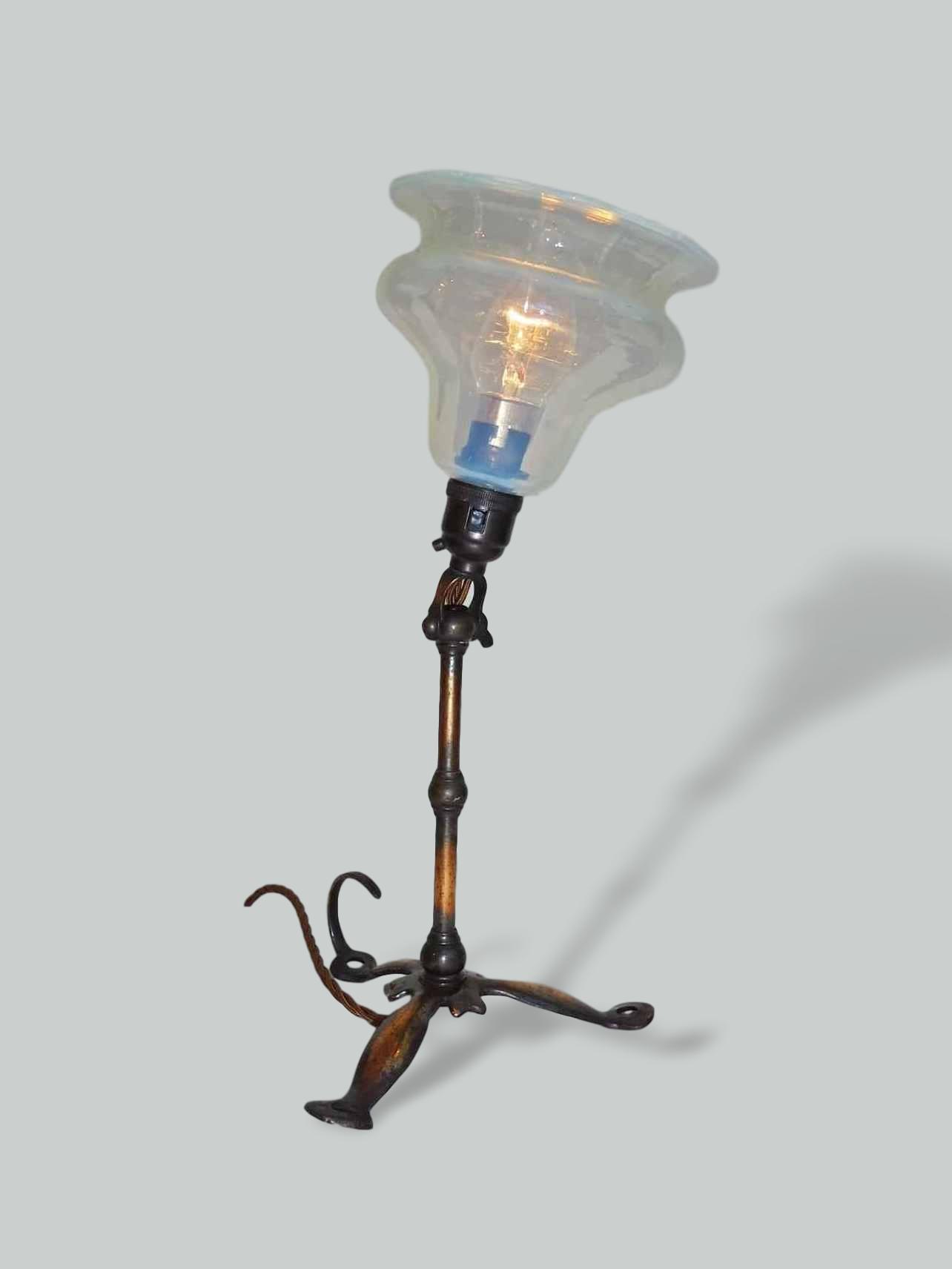 Unsigned | Copper-Plated Arts & Crafts Multi-utility Lamp | England c.1905
